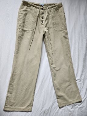 Vintage Vero Moda Linen Blend Drawstring Trousers